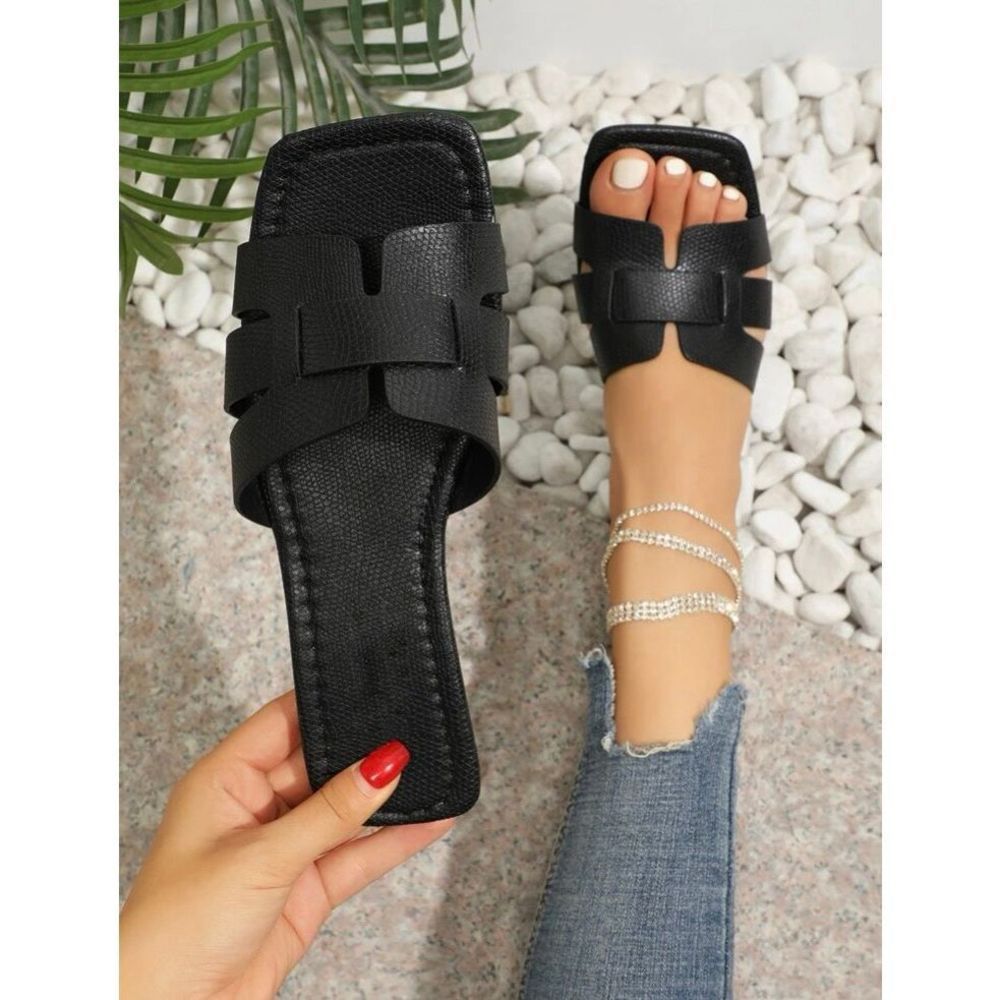UNBRANDED - L Sz 6 (36) Snakeskin Embossed PU Slide Sandals. Waterproof & NWT! - Picture 6 of 12